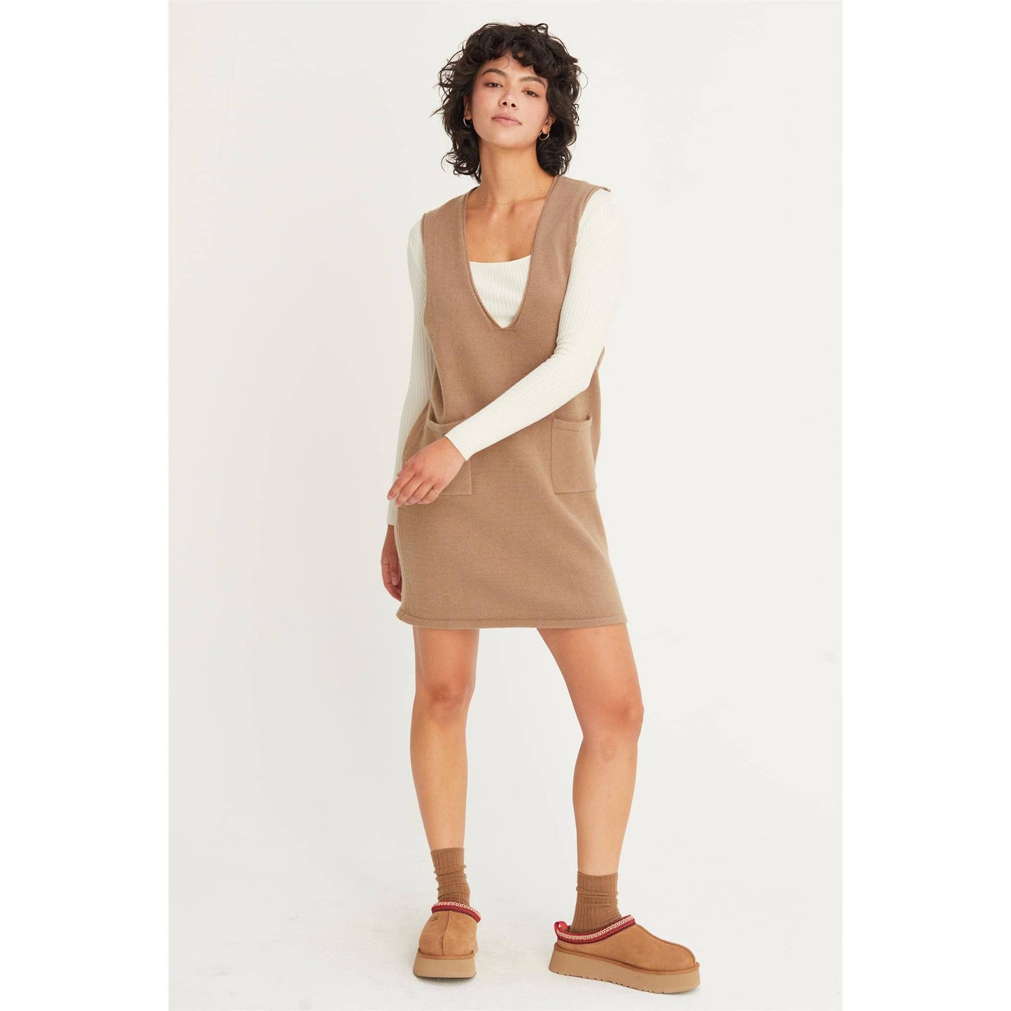Perfect Pinafore- Mocha Brown