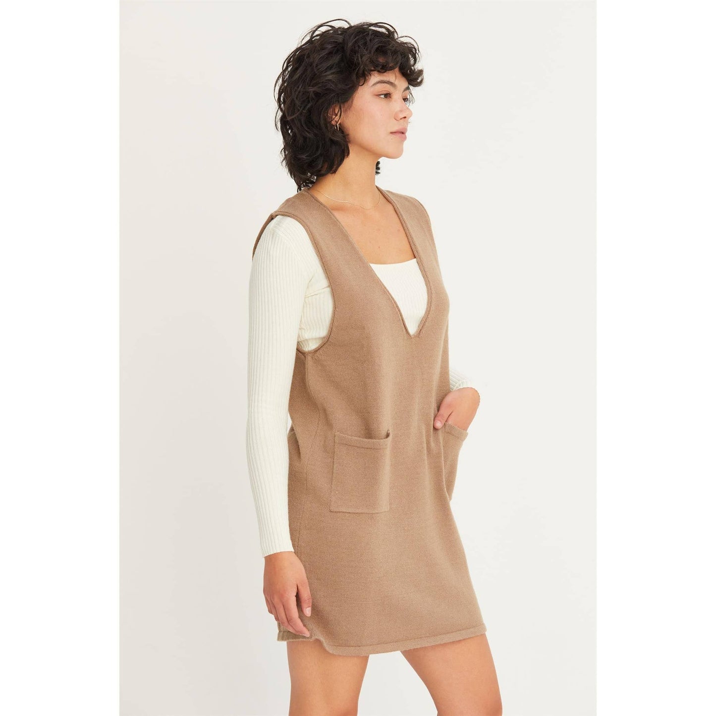 Perfect Pinafore- Mocha Brown