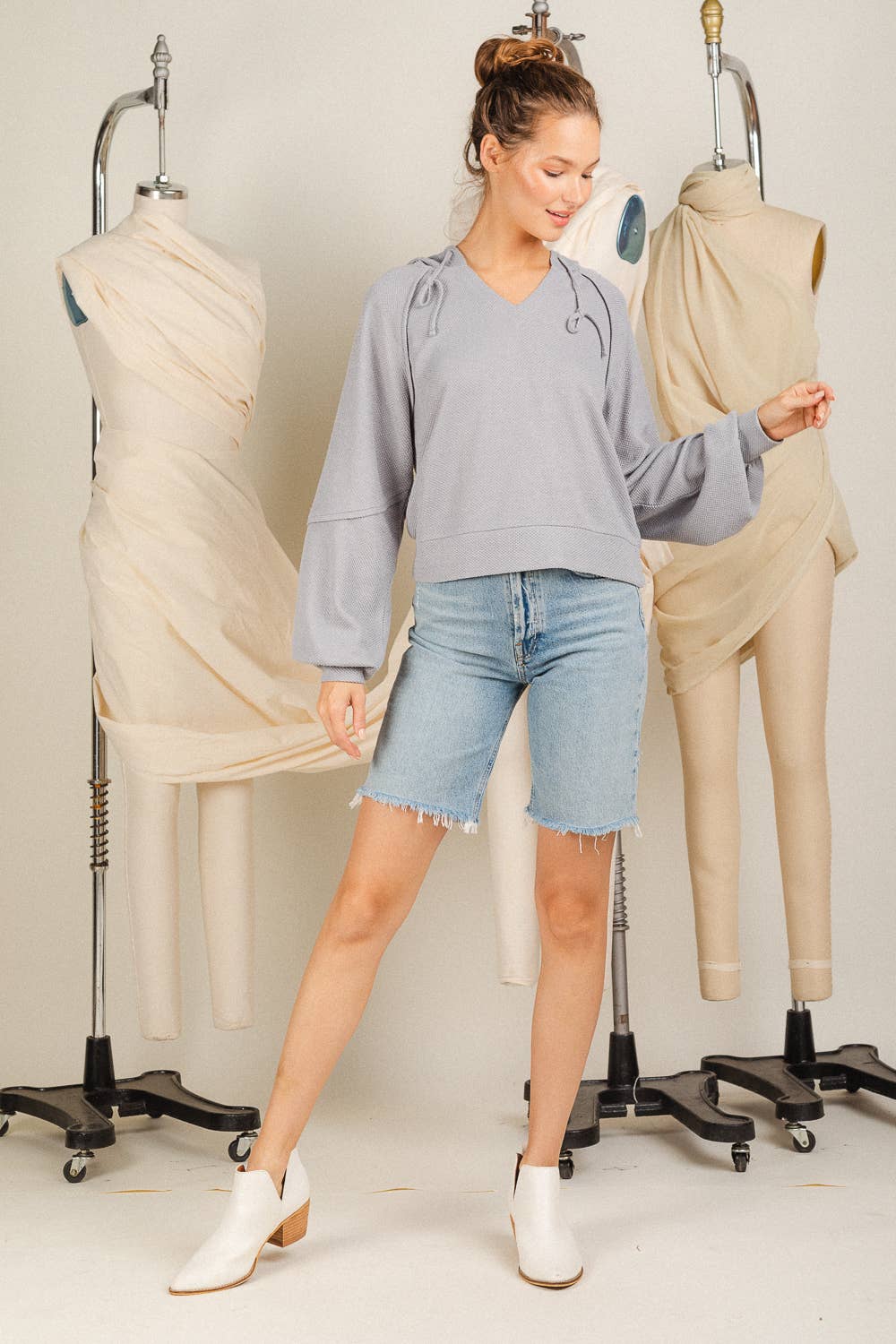 Raglan Sleeve Knit Top