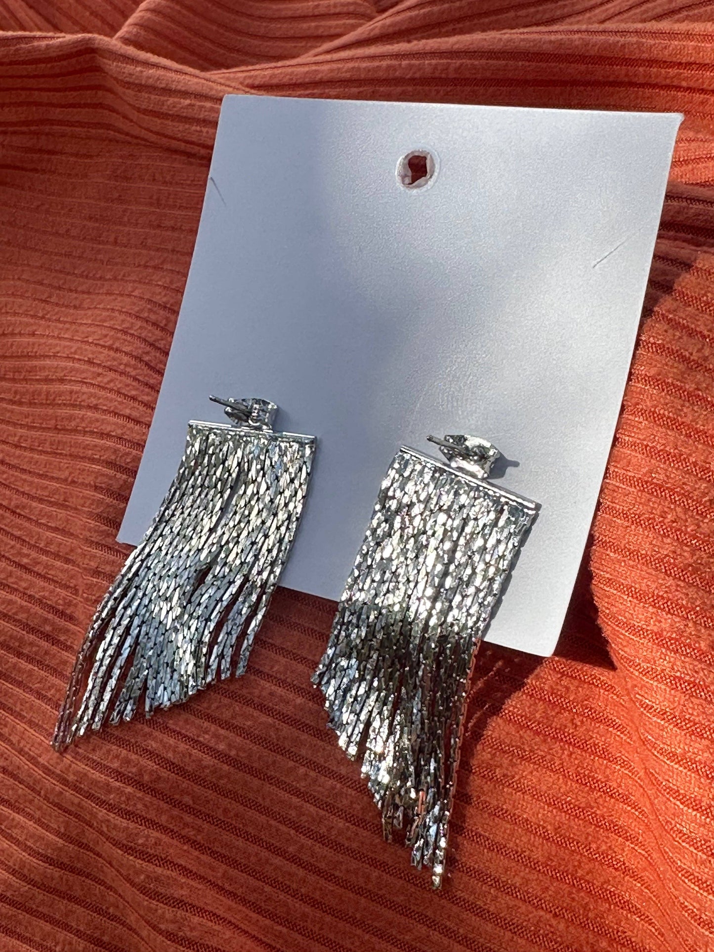 Vegas Fringe Earrings : SILVER