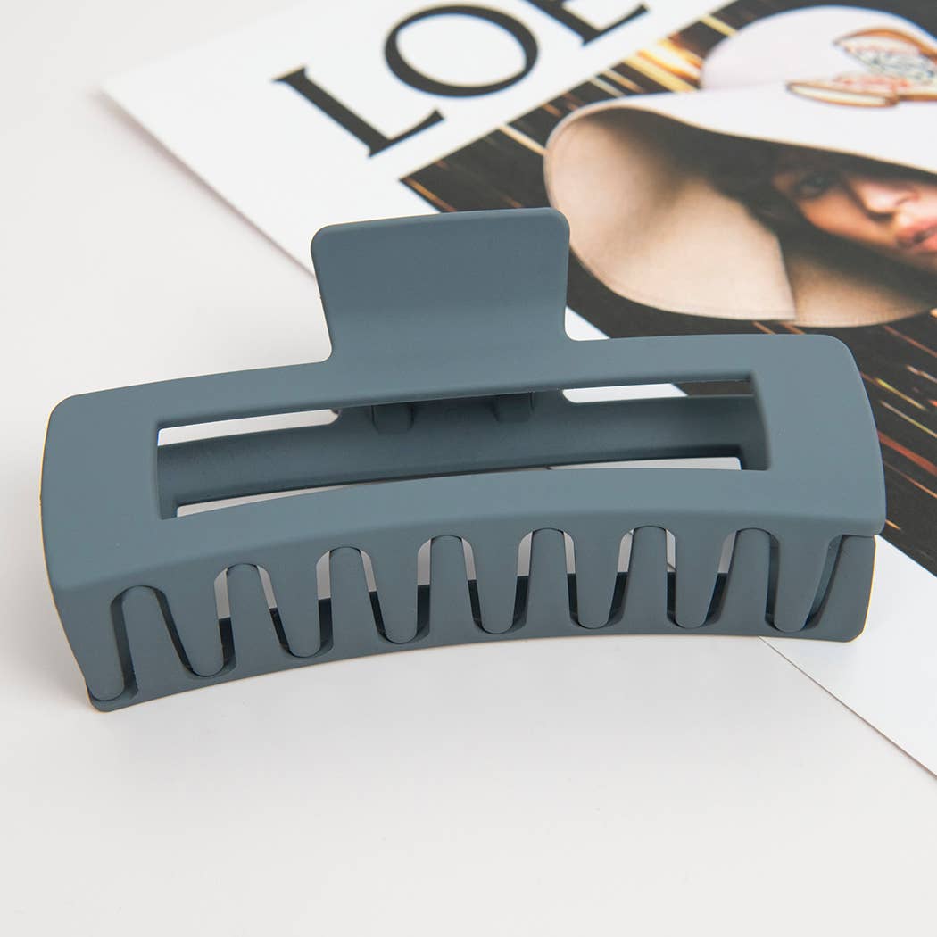 Matte Rectangle Large Hair Claw Clips