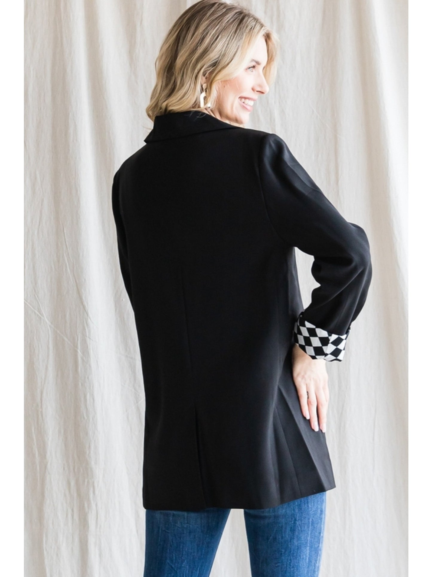 Checker Me Out Blazer- FINAL SALE