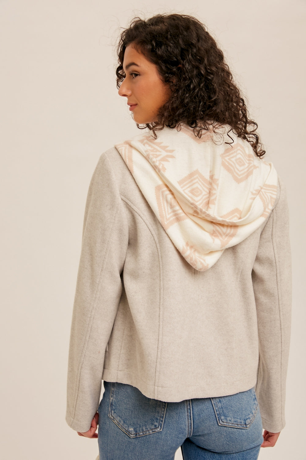 Aztec Print Moto Jacket