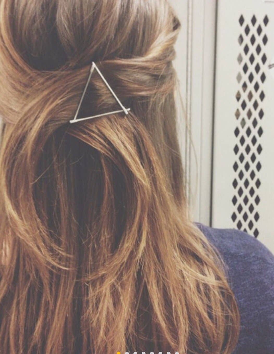 Triangle Barrette- Silver