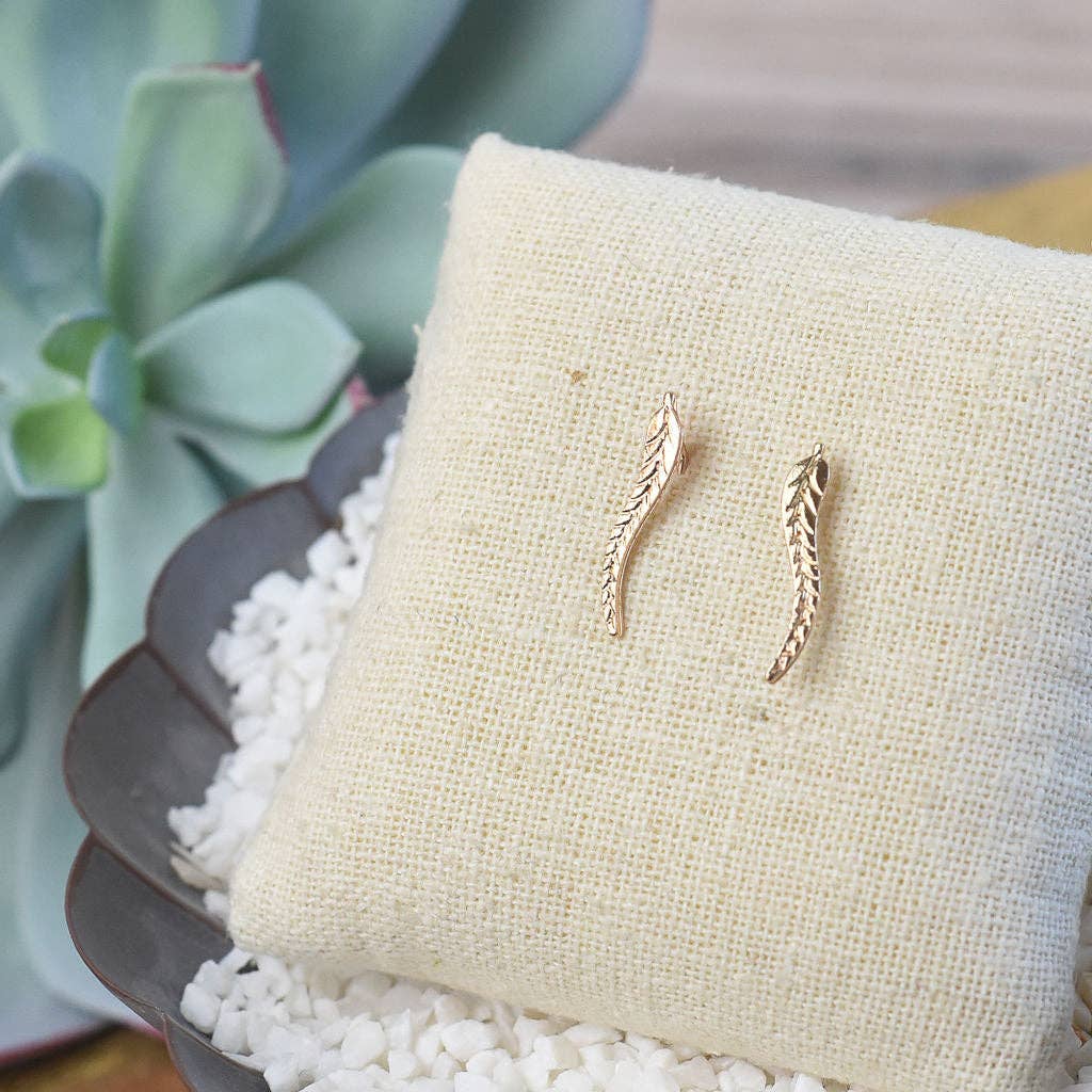 Feather Ear Climbers- Gold