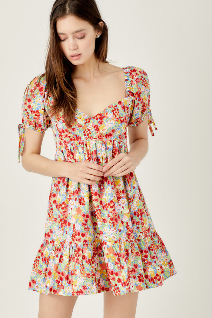 Woven Sweetheart Dress- FINAL SALE