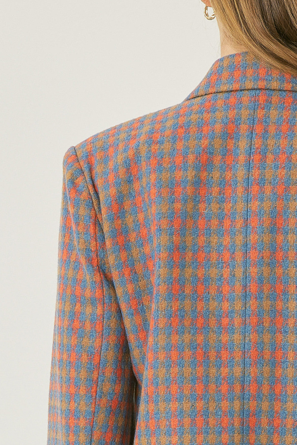 Camel Plaid Blazer-FINAL SALE