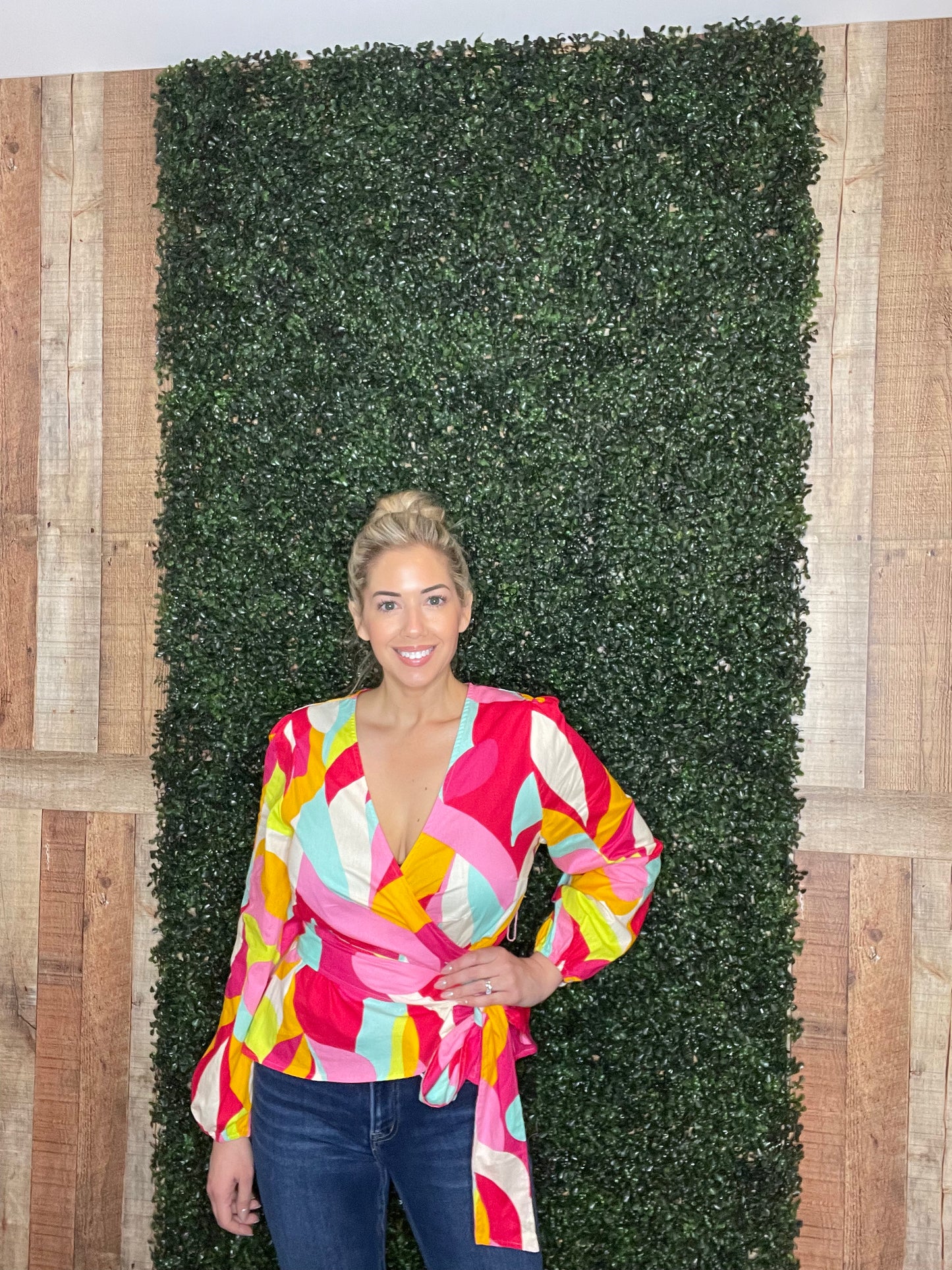 A Printed Poplin Top