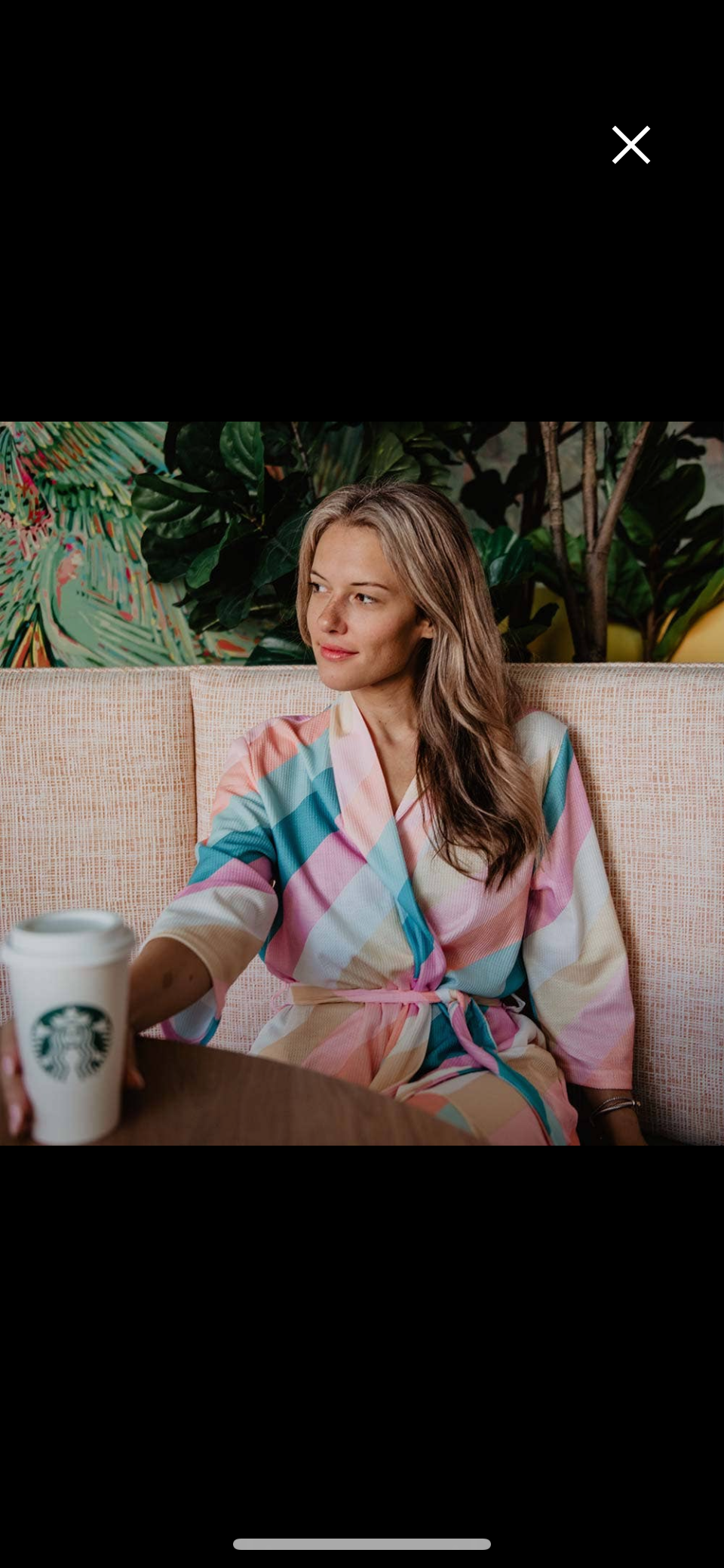 Pastel Striped Women's Robe-FINAL SALE