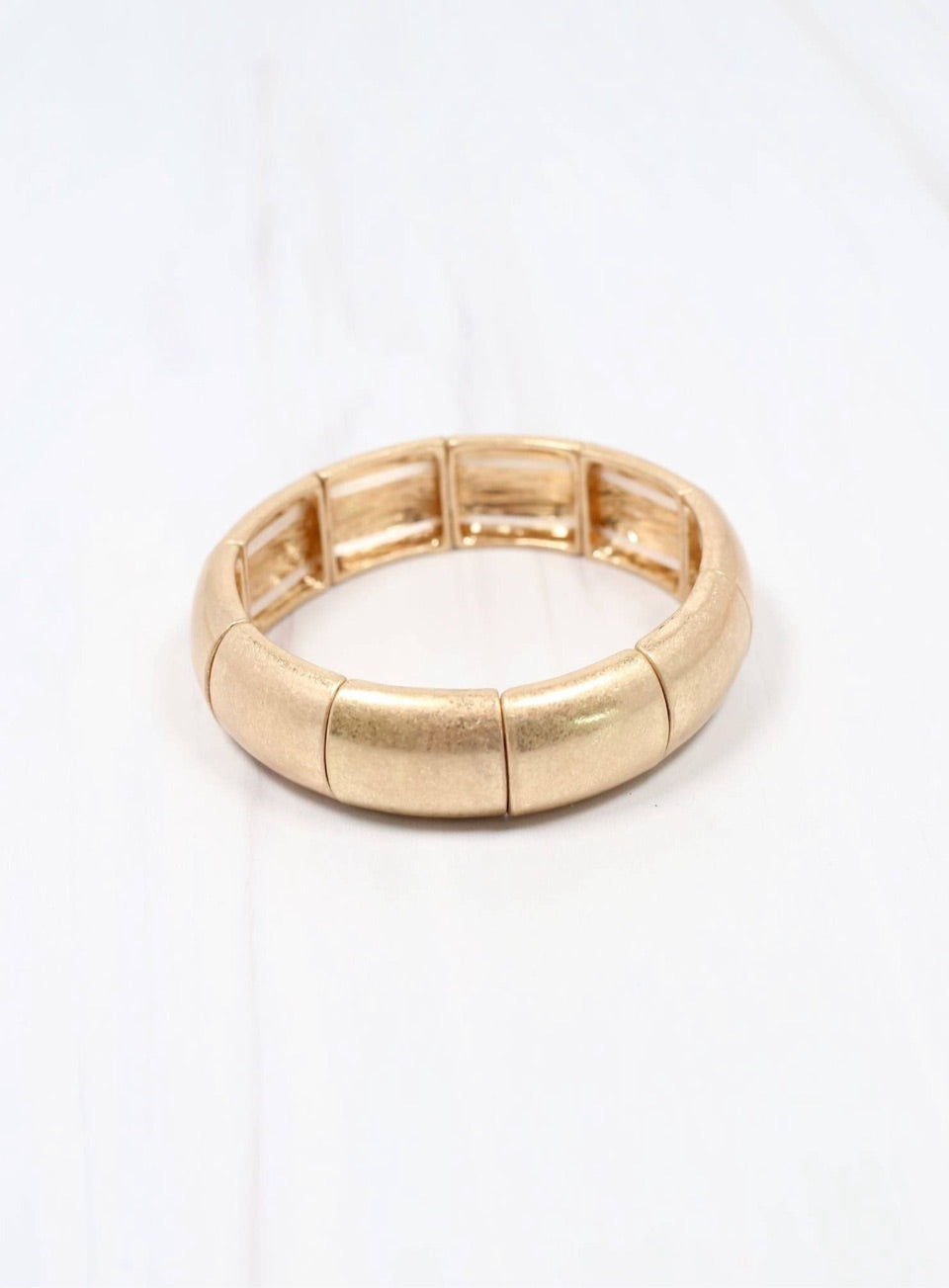 Peterborough Metal Bracelet- Worn Gold
