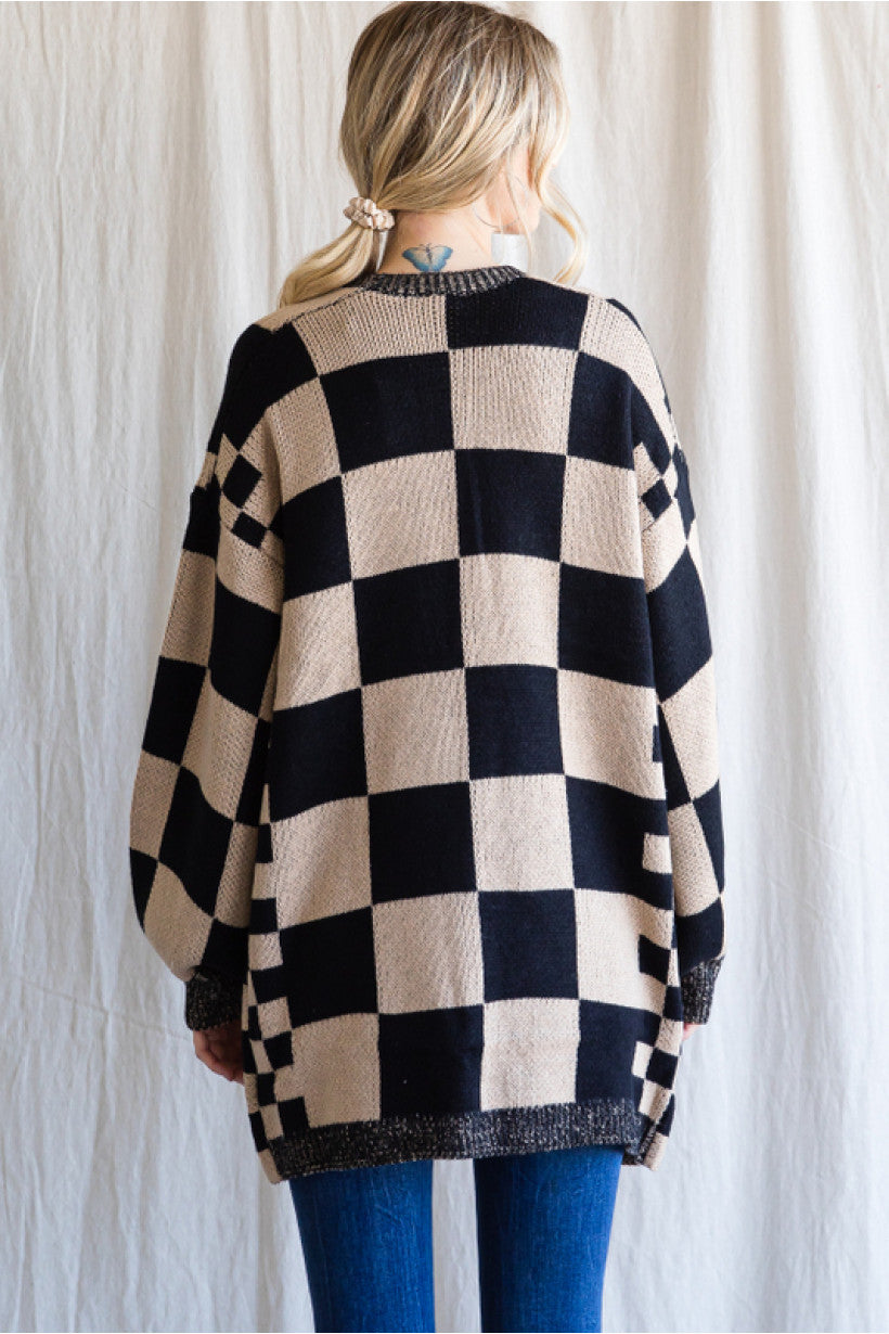 Checkerboard Cardi