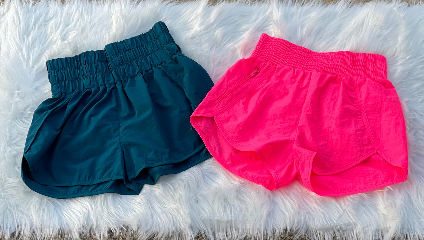 Windbreaker Running Shorts- HOT PINK