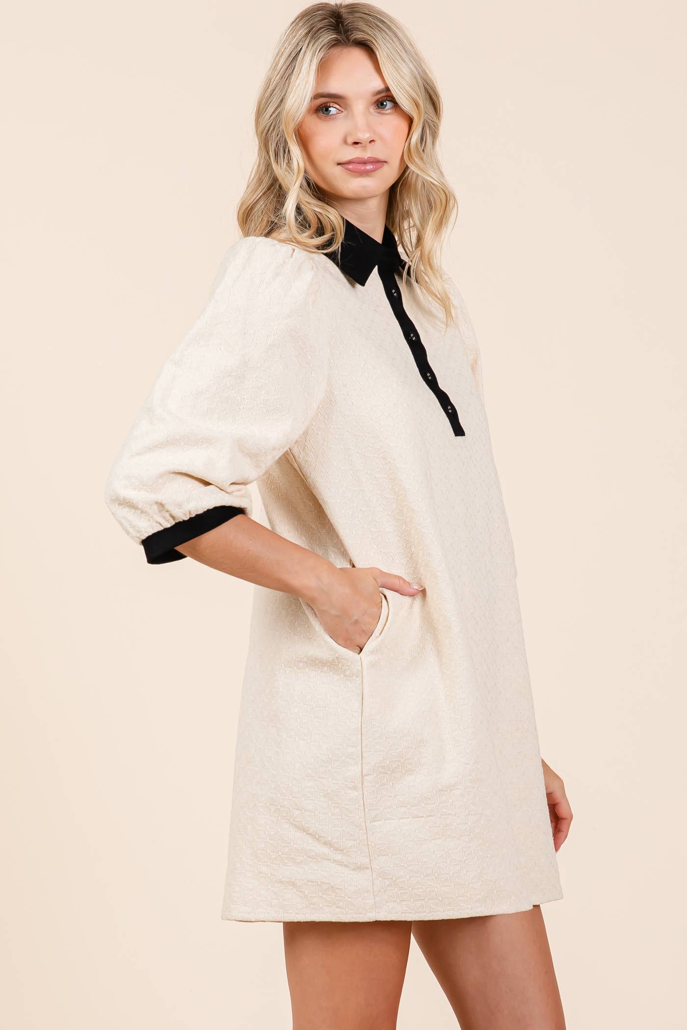 Textured Mini Dress