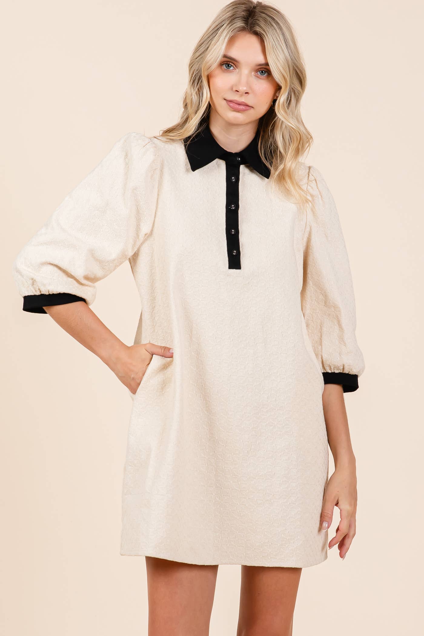 Textured Mini Dress