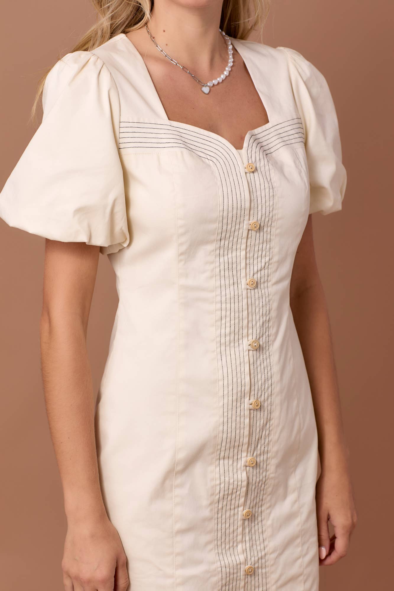 Button Front Mini Dress