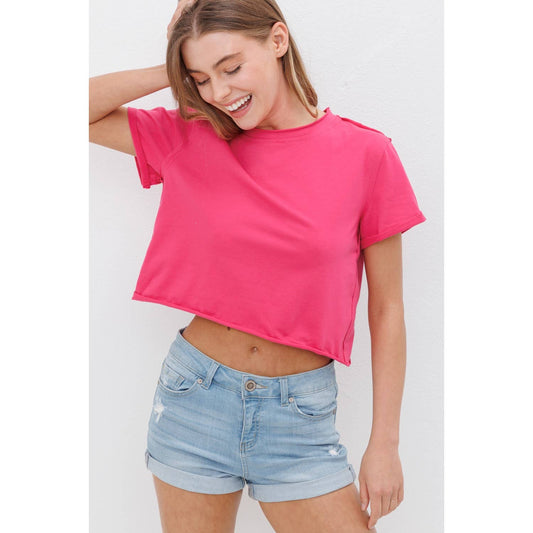 Distressed Edge Crop Tee