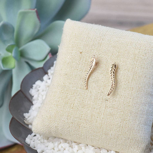 Feather Ear Climbers- Gold