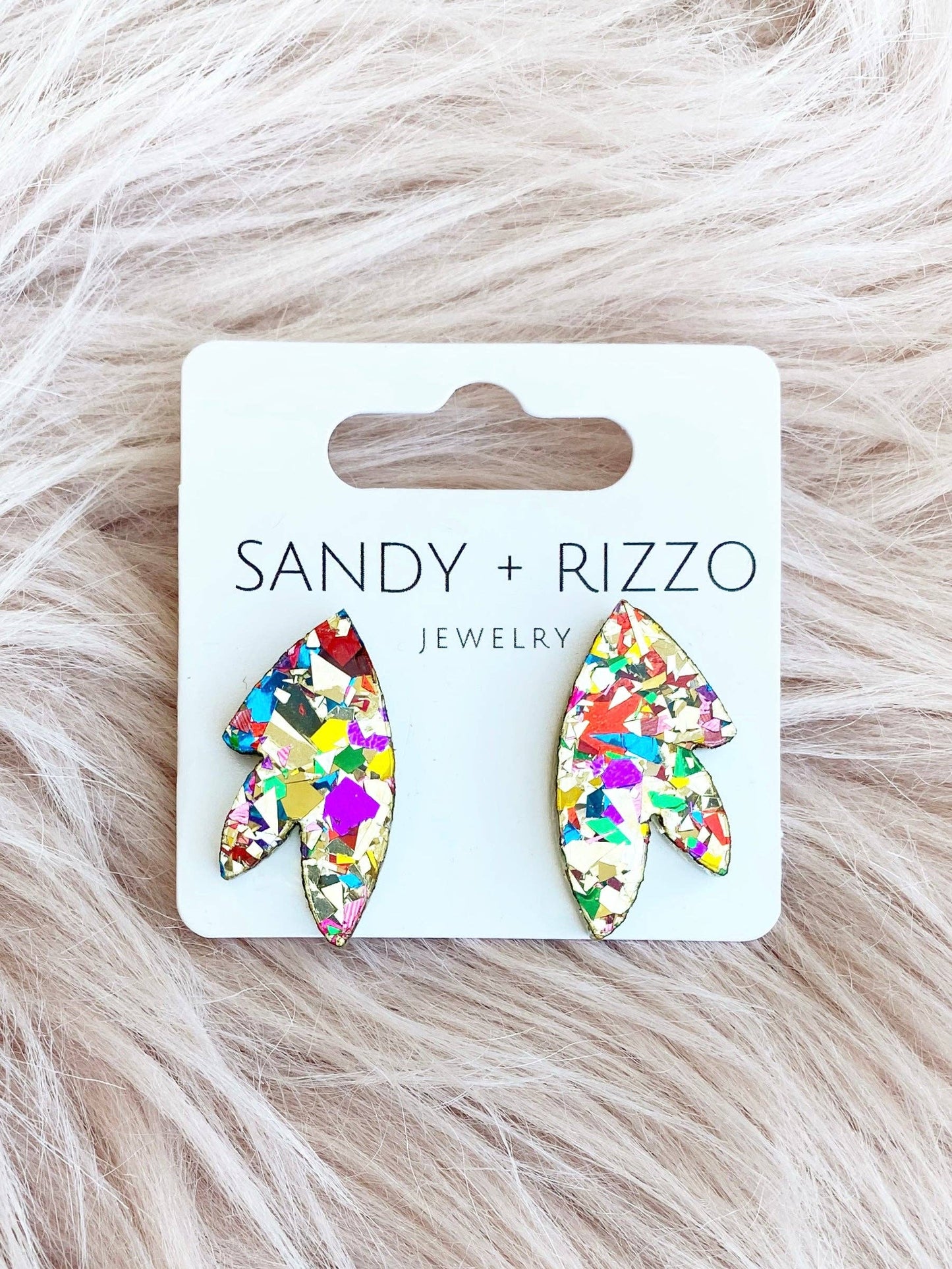 Gold Confetti Shawna stud