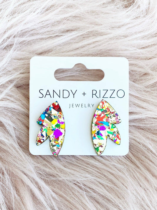 Gold Confetti Shawna stud