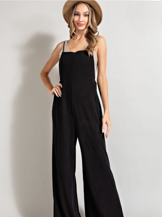 Open Back Knit Overall- FINAL SALE