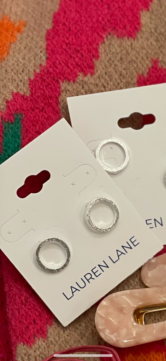 Karma Circle Studs- Silver
